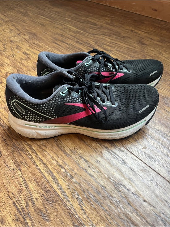 Brooks Shoes - Brooks Women's Black and Pink Ghost Running Sneakers